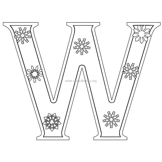 christmas stencil letter w christmas stencil letter w