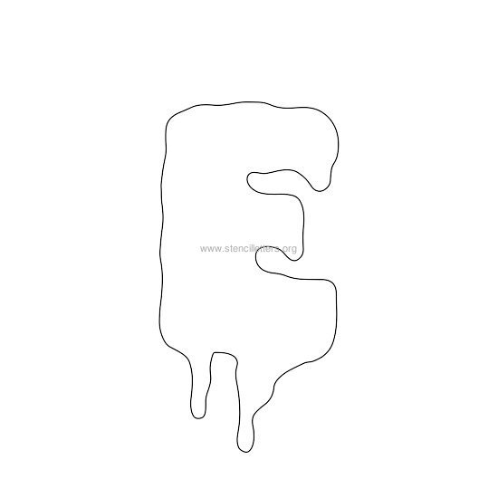 halloween stencil letter e