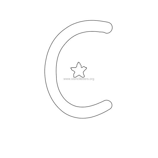 star design stencil letter c star design stencil letter c