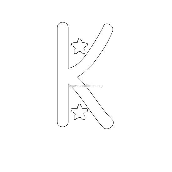 star design stencil letter k star design stencil letter k