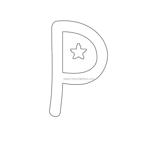 star design stencil letter p star design stencil letter p
