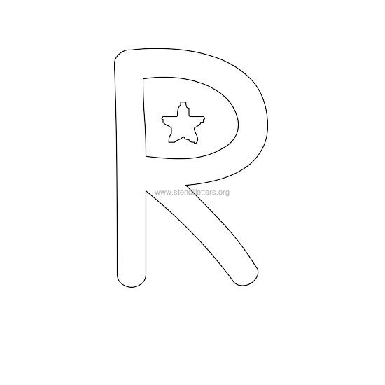 star design stencil letter r star design stencil letter r