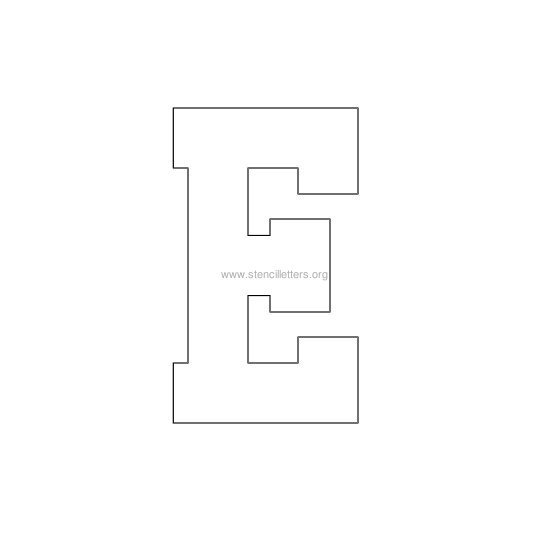 varsity stencil letter e