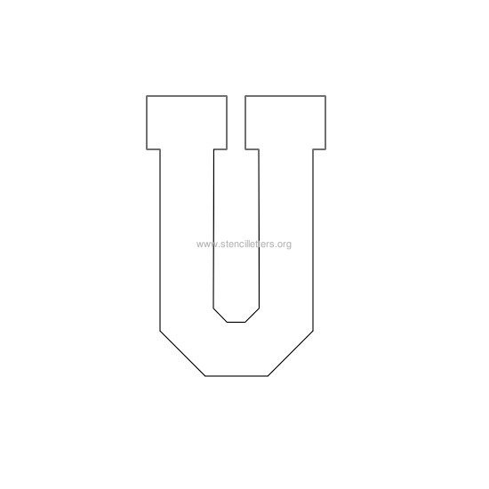 varsity stencil letter u