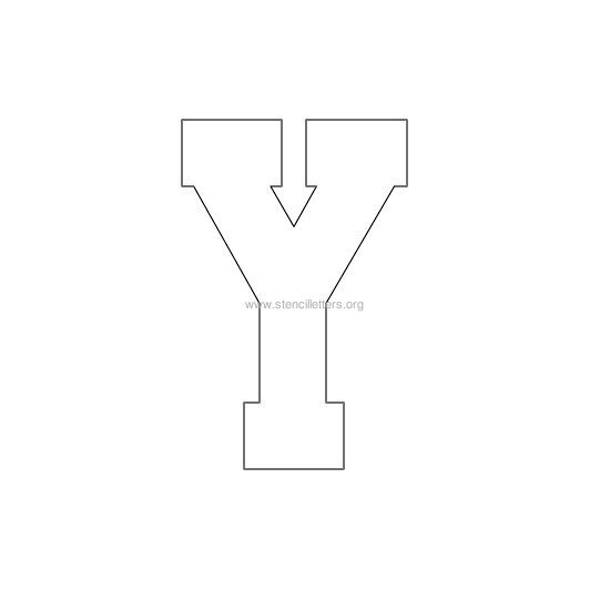 varsity stencil letter y