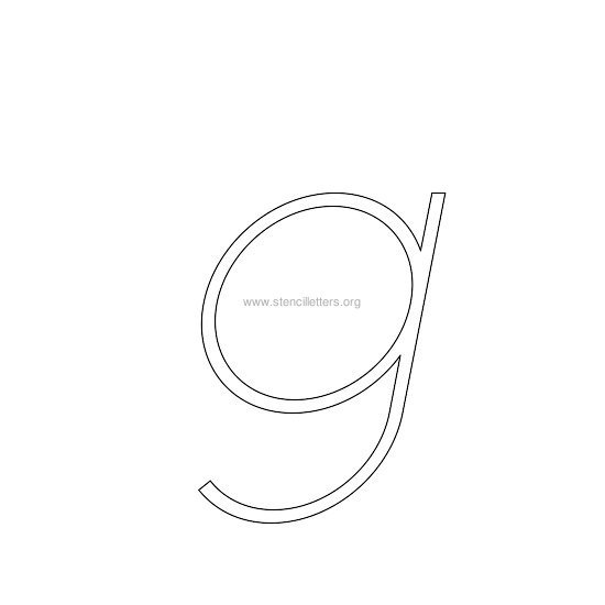 lowercase italic wall stencil letter g lowercase italic wall stencil letter g