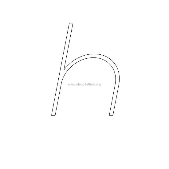 lowercase italic wall stencil letter h lowercase italic wall stencil letter h