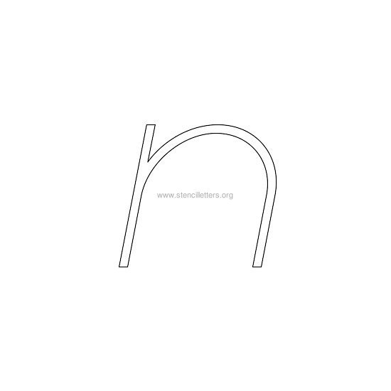 lowercase italic wall stencil letter n lowercase italic wall stencil letter n