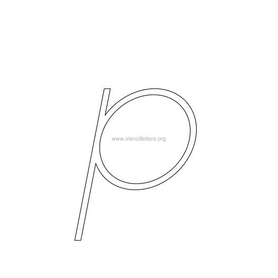 lowercase italic wall stencil letter p lowercase italic wall stencil letter p