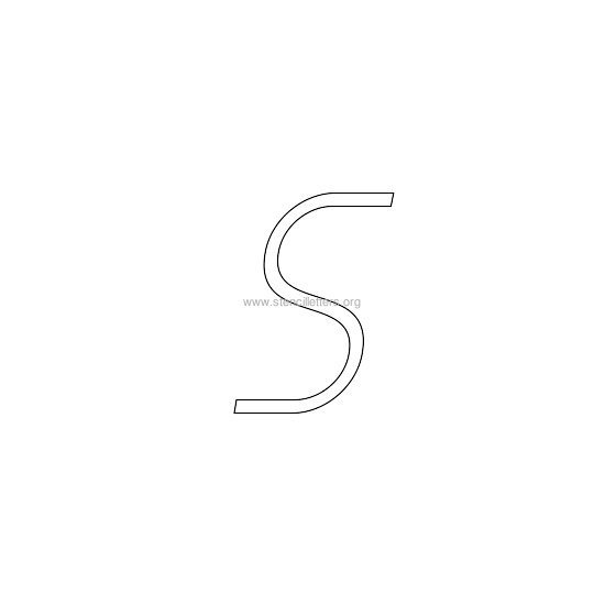 lowercase italic wall stencil letter s lowercase italic wall stencil letter s
