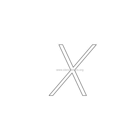lowercase italic wall stencil letter x lowercase italic wall stencil letter x