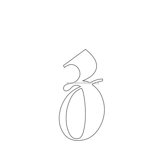 lowercase old-english wall stencil letter z