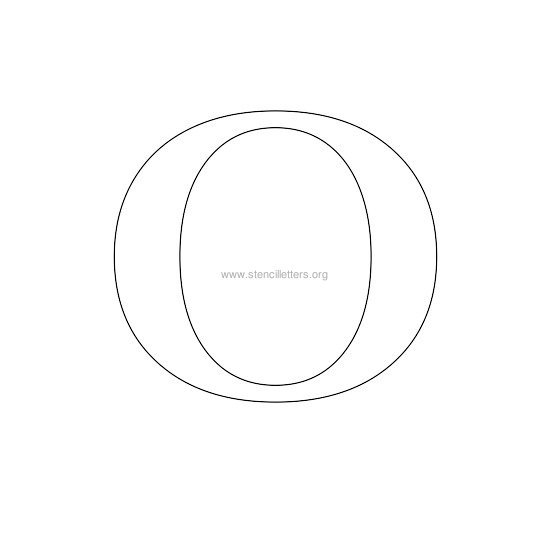 roman wall stencil letter o
