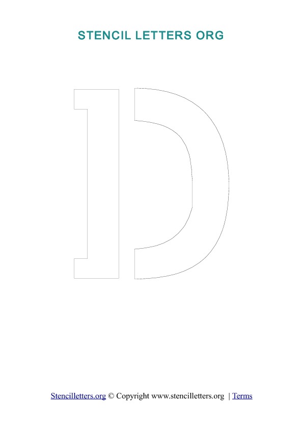PDF Stencil Template Outline D