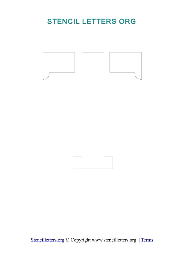 PDF Stencil Template Outline T
