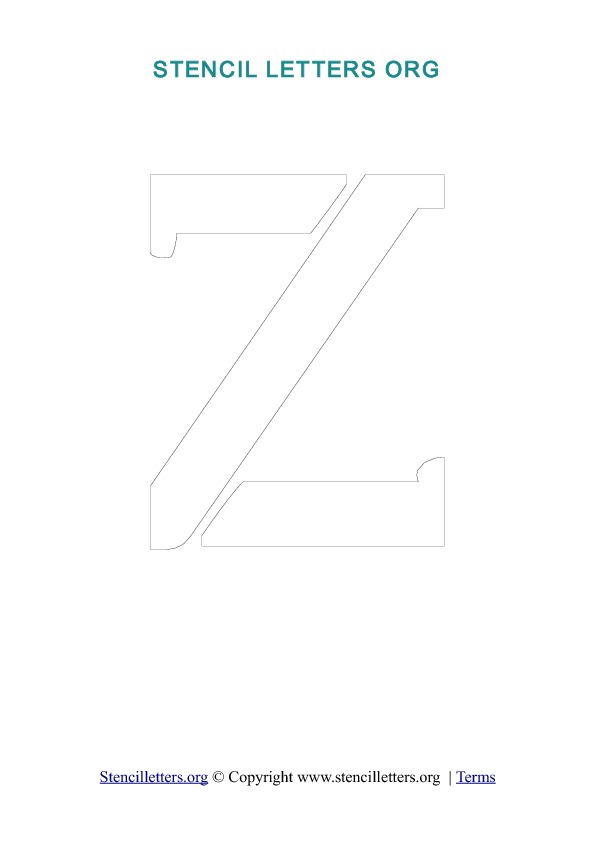 PDF Stencil Template Outline Z