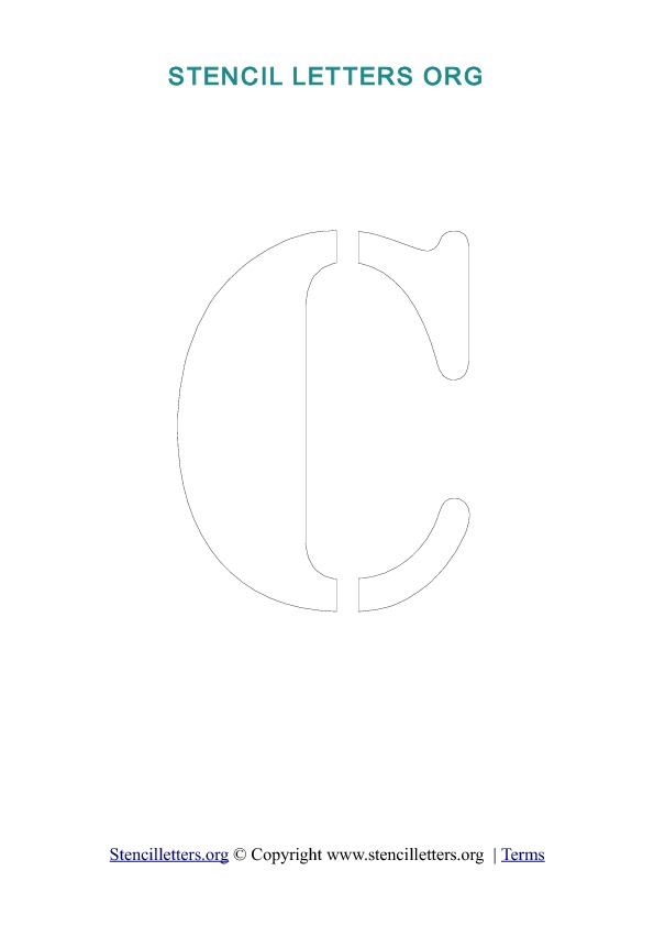 PDF Stencil Template Outline C