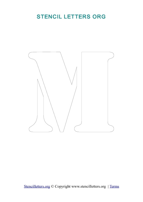 PDF Stencil Template Outline M