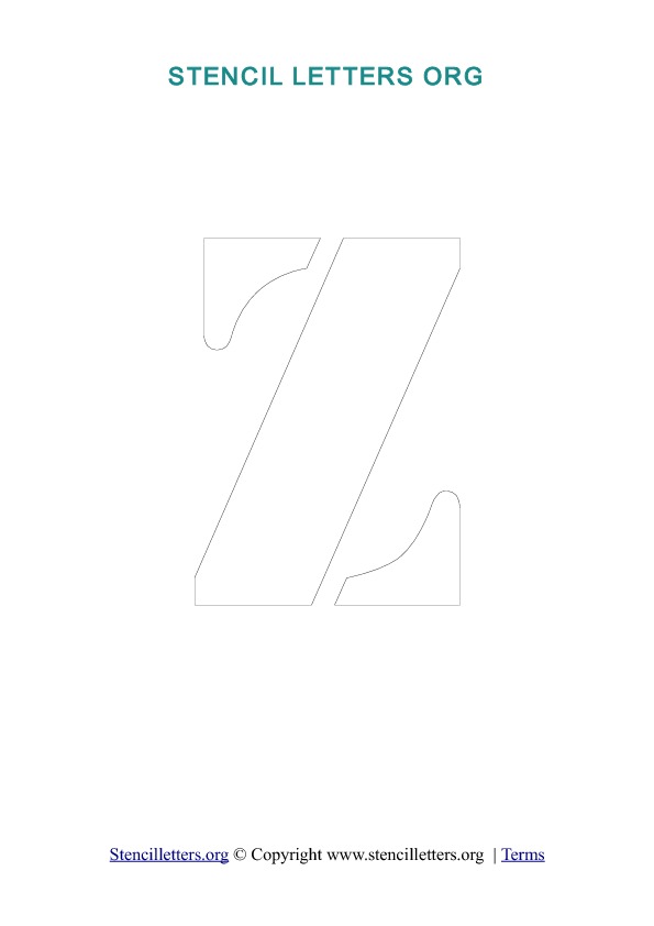 PDF Stencil Template Outline Z