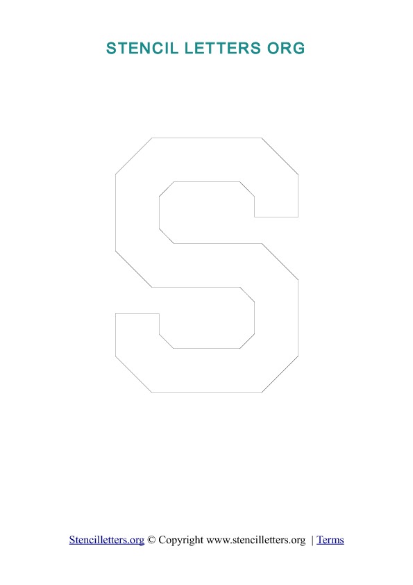 PDF Stencil Template Outline S