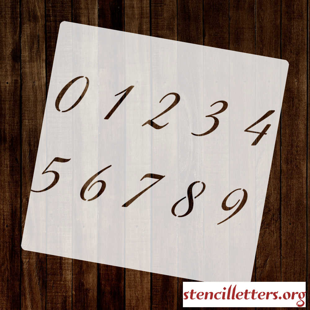 STYLISH in CALLIGRAPHY number stencil STYLISH in CALLIGRAPHY number stencil