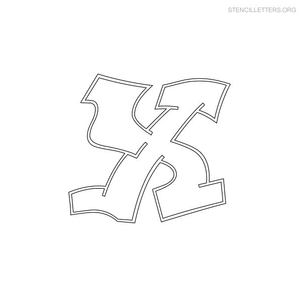 Stencil Letter Graffiti X